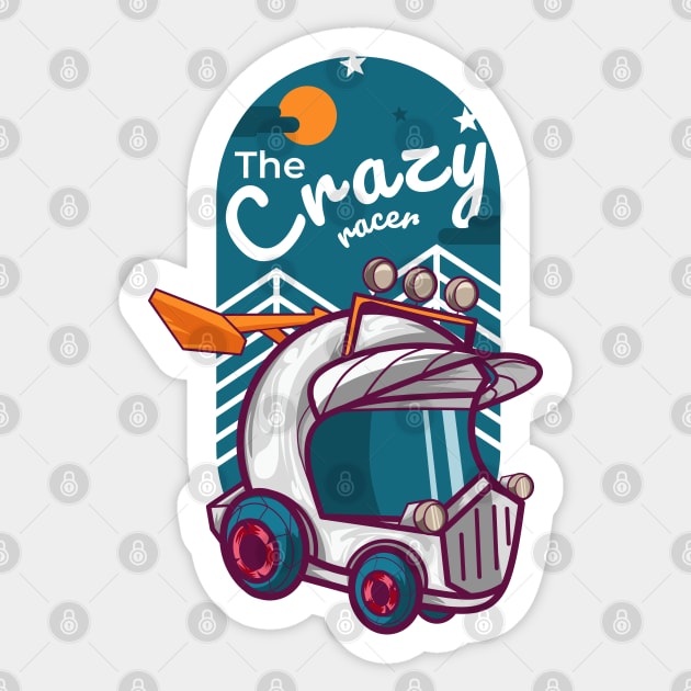 Funny offroad racing car Sticker by Alsiqcreativeart